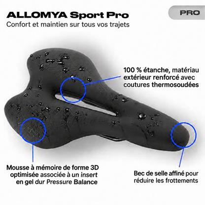 Selle de vélo ergonomique ALLOMYA – Sport Pro