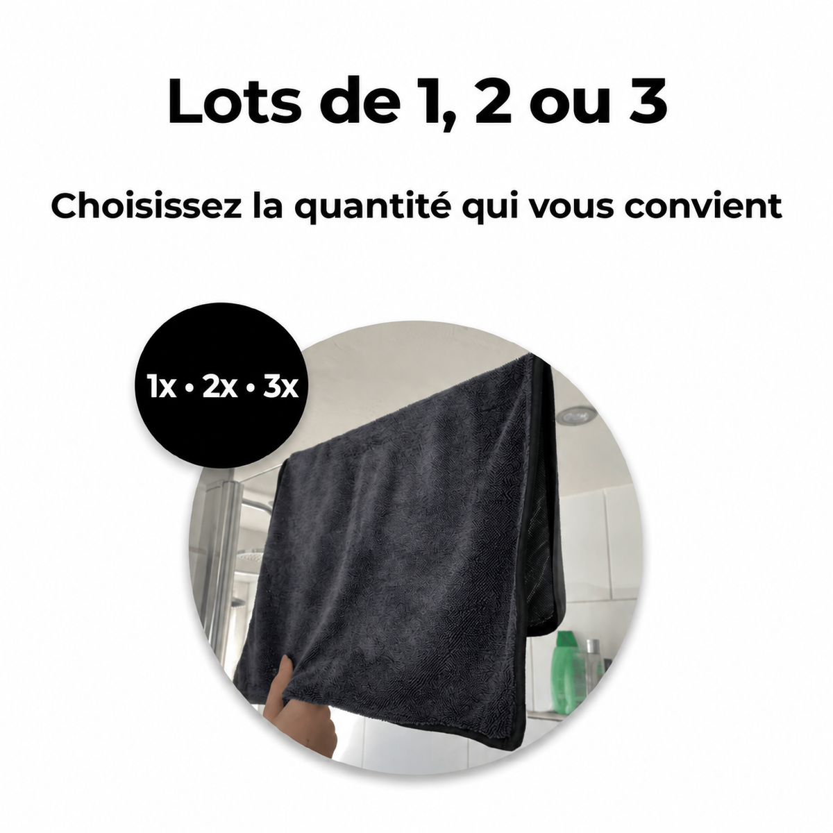 Chiffon microfibre ultra-absorbant ALLOMYA – 40 × 60 cm